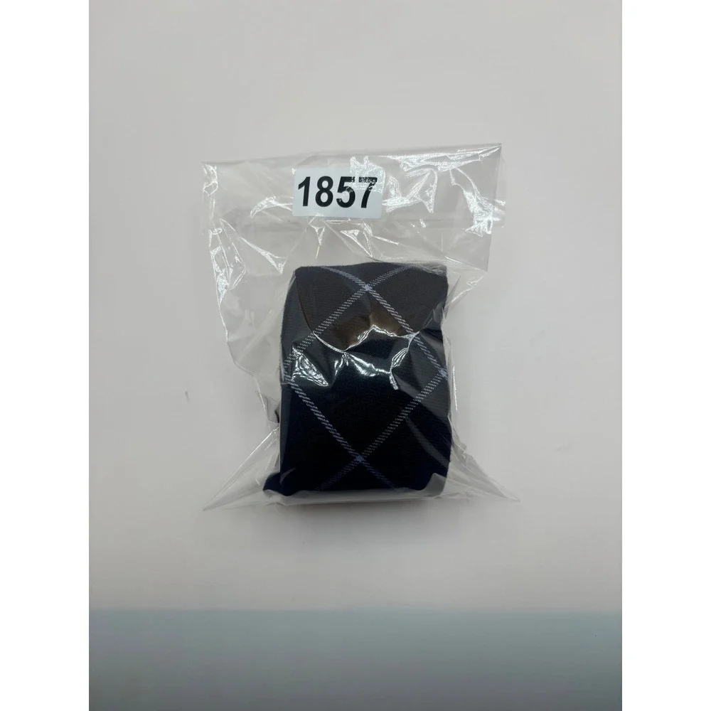 Cotton Brew Mens Navy Blue Windowpane Plaid Rayon Blend Necktie